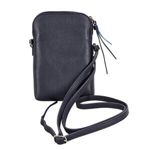 DRAPER JAMES WOMEN'S BLUE LEATHER SHOULDER CROSSBODY SMALL PURSE